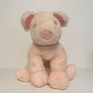 Pig Plush Roller Noise Ball Inside Stuffed Animal Pink Toy  10” Vintage Piggie